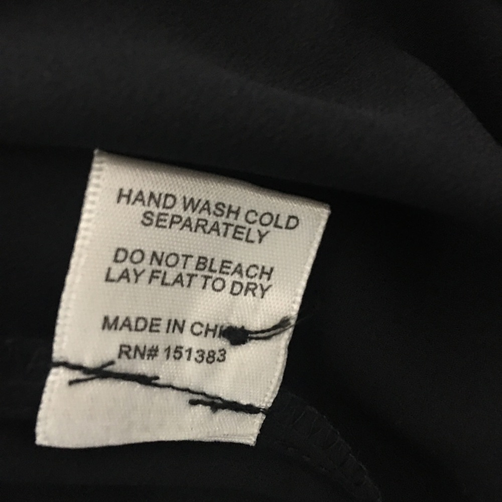 Current Air Sheer Black Long Sleeve Top Size Large - Picture 6 of 8